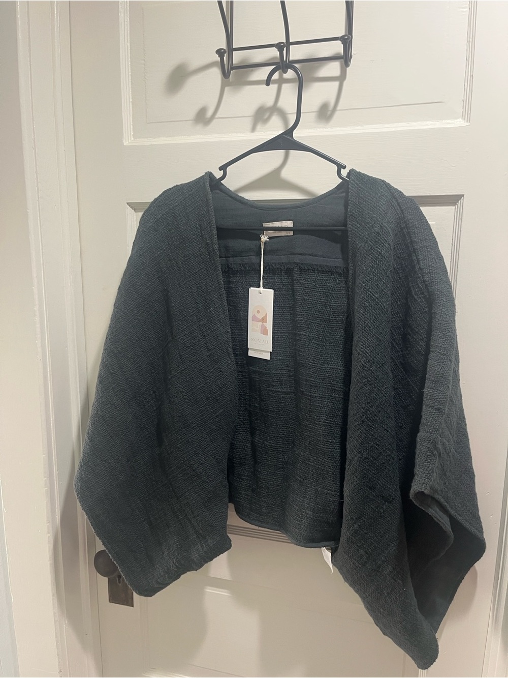 NWT-Bloom Cotton Shrug Charcoal Nomad The Label